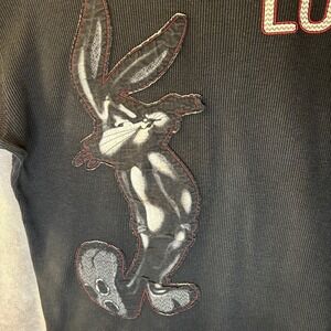 Bugs Bunny Lot 29 Luxe Black Thermal Shirt Mens XXL Long Sleeve Waffle Knit